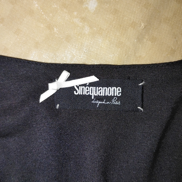 SINEQUANONE PARIS BEADED DRAPE FRONT DRESS 3/US L - Picture 6 of 9